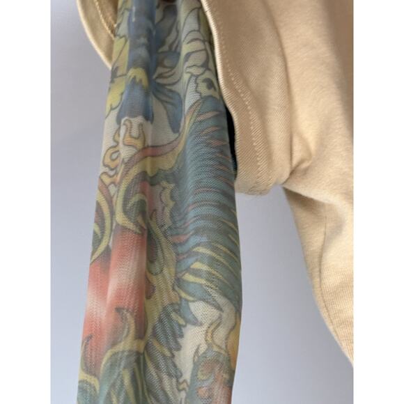 Harley Davidson Tattoo Sleeve Shirt Women Media Mesh Long Sleeve Biker USA Flame - Picture 8 of 16